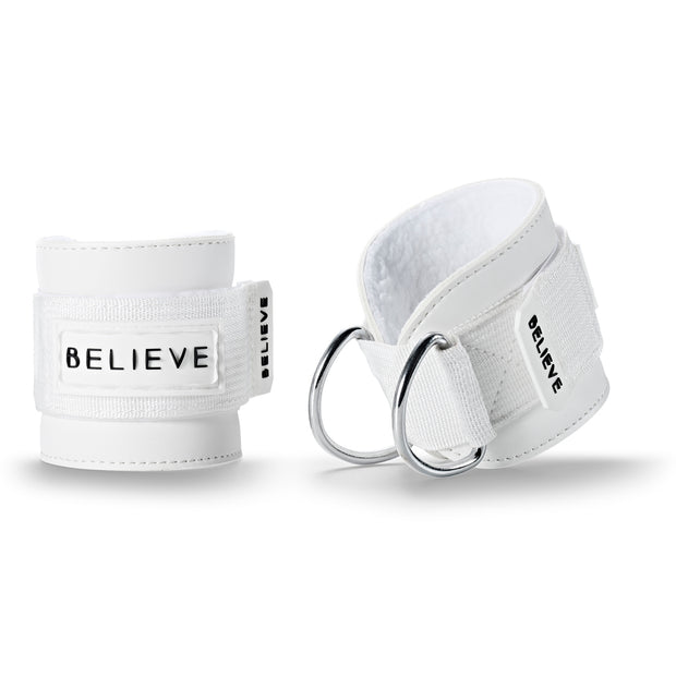White Believe Ankle Attachments
